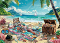 BBOLDIN 1000-Piece Seashell Beach Puzzle – Hawaii Summer Jigsaw with Reference Poster