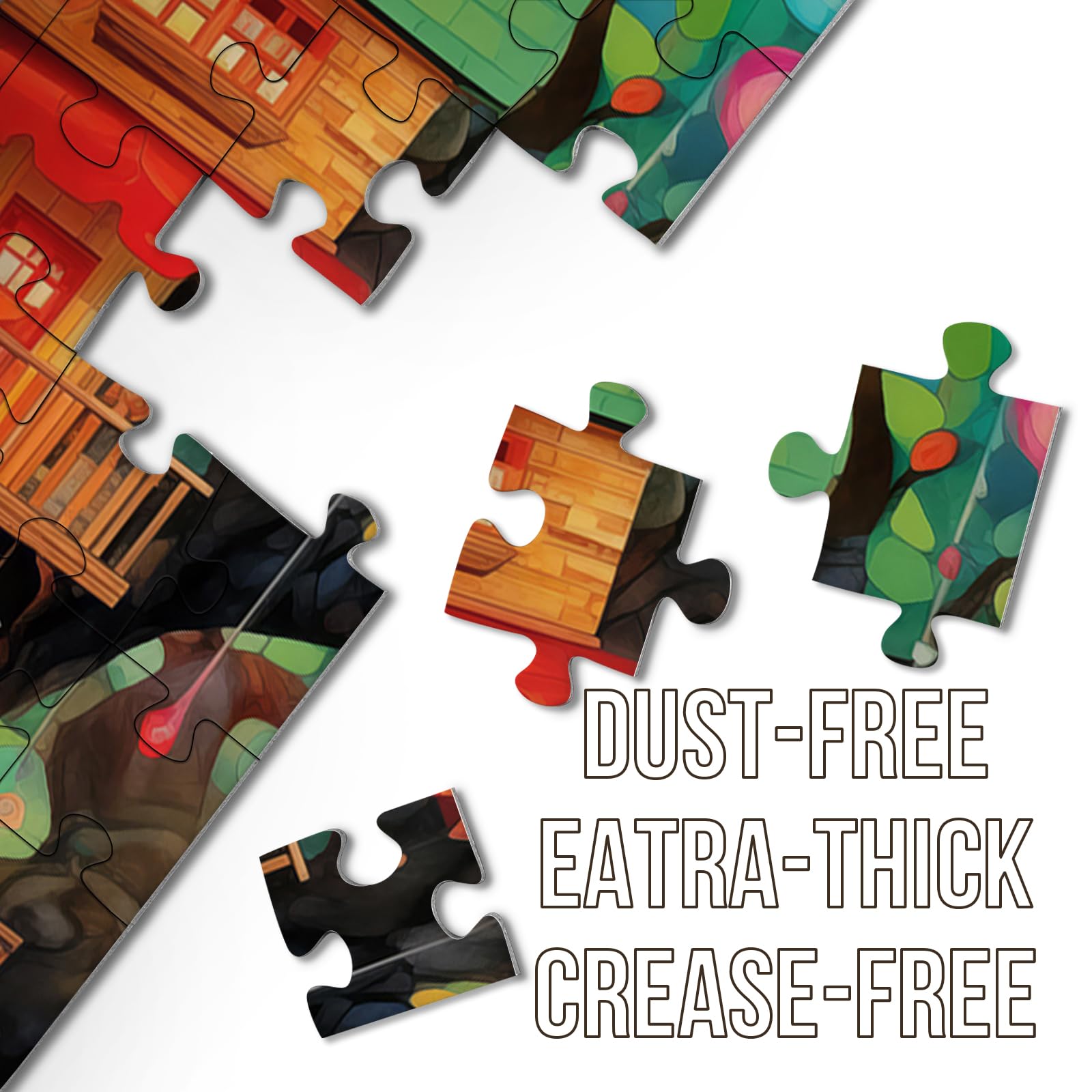 BBOLDIN 1000 Piece Tree House Puzzle – Colorful Fantasy Jigsaw for Adults