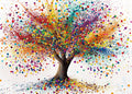 BBOLDIN Colorful Tree of Life Jigsaw Puzzle for Adults – 1000 Piece Rainbow Gradient Abstract Art, 27.6 x 19.7 Inches
