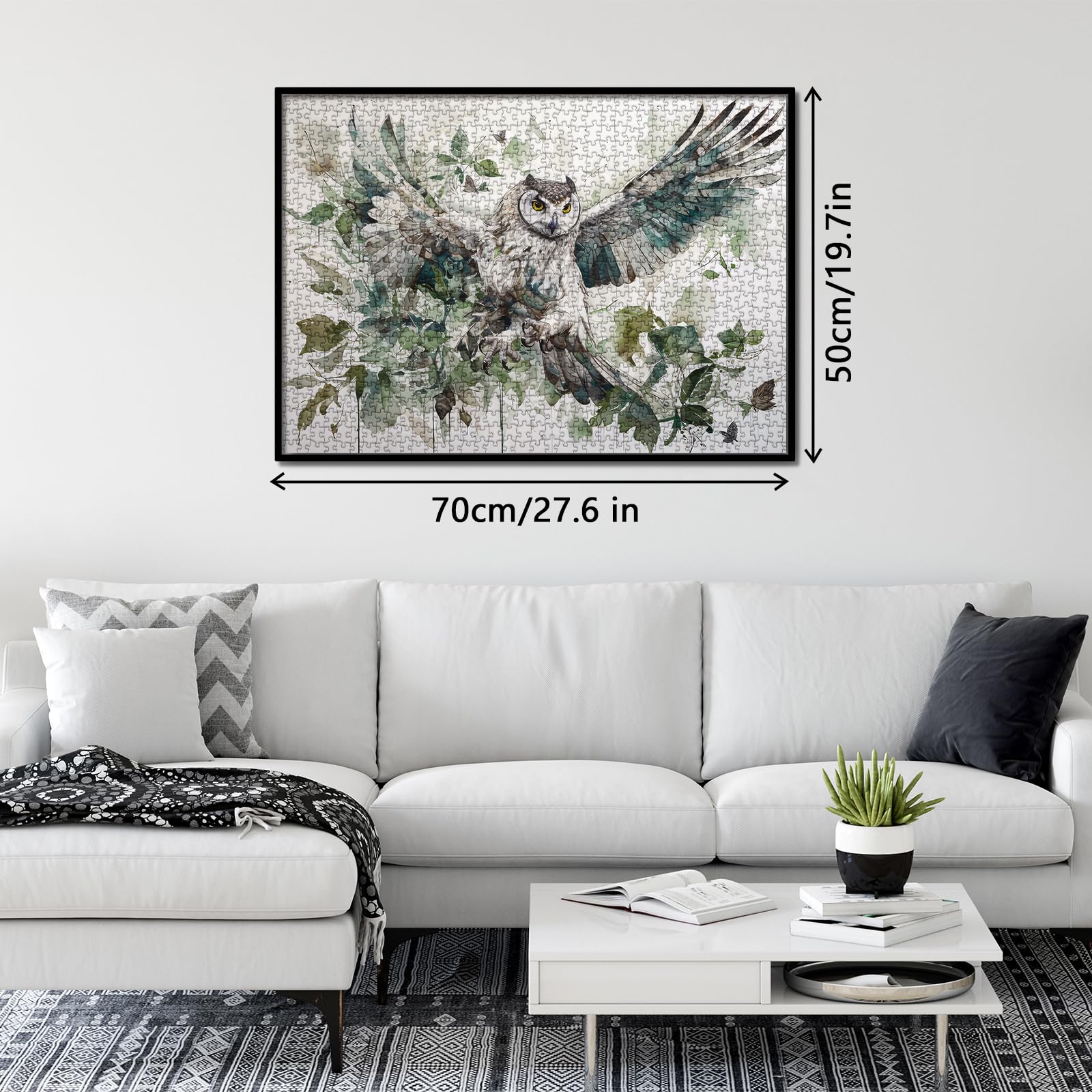 BBOLDIN Owl Bird Jigsaw Puzzle 1000 Pieces – Fantasy Forest Painting for Adults