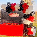 BBPOOL 148-Piece Race Car Balloon Arch Kit - 5/10/18 inch Checkered & Latex Balloons for Birthday Party Decorations