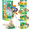 BBWOO Soft Baby Book with Crinkle Sounds, Teether, and Textured Tails – Sensory Toy for 0-12 Months