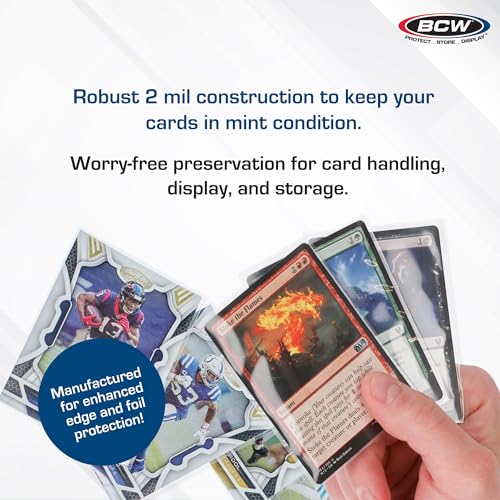 BCW 1000 Pack Crystal Clear Acid-Free Penny Sleeves for Trading Cards – 2-5/8 x 3-5/8 Inches