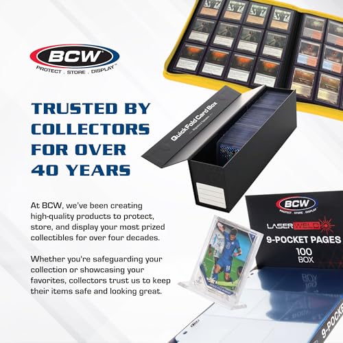 BCW 14-Inch Toploader Storage Box – Holds 210 Cards, Durable Corrugated Cardboard Organizer