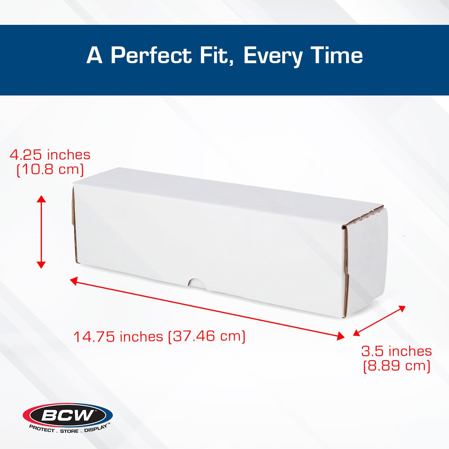 BCW 14-Inch Toploader Storage Box – Holds 210 Cards, Durable Corrugated Cardboard Organizer