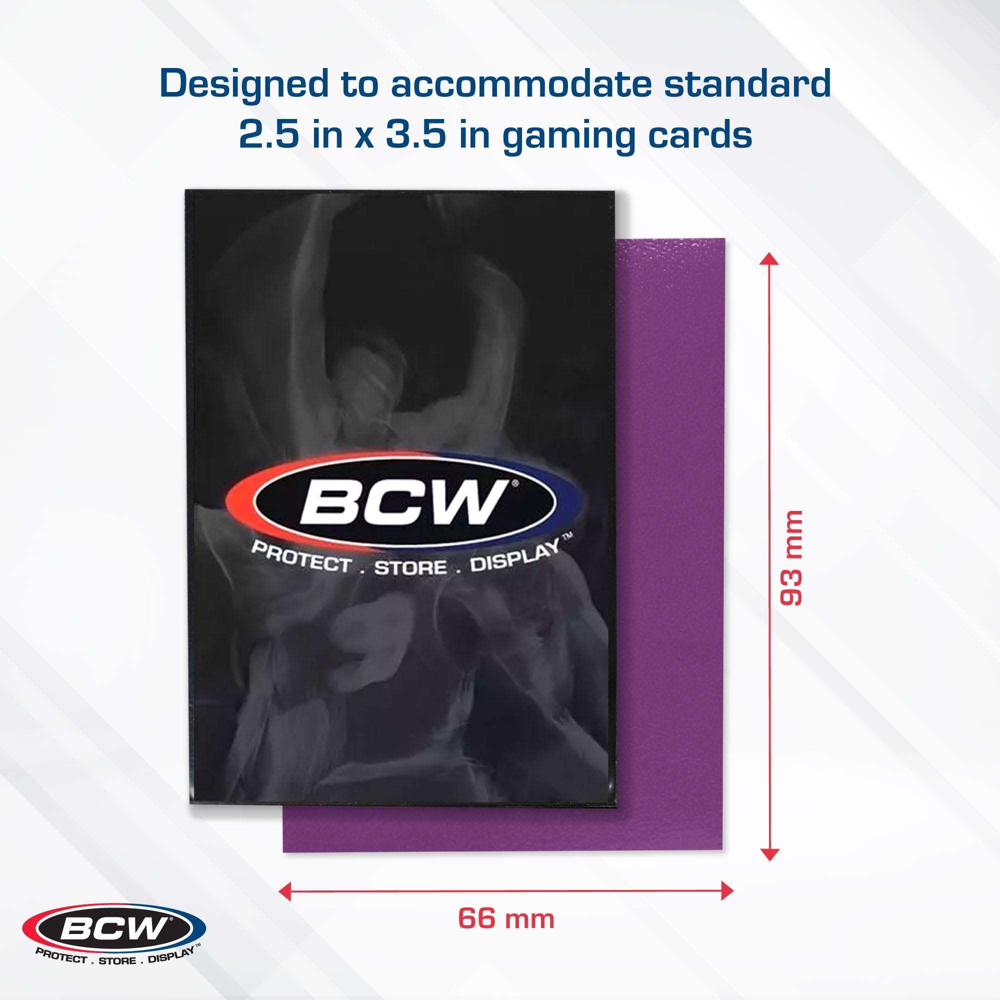 BCW Elite2 Matte Card Sleeves – Mulberry | Anti-Glare Front | Textured Back | 100 Pack