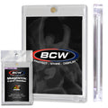BCW Magnetic Card Holder 3 Pack - 180pt Thick Clear Protective Display Case with Gold Magnet Closure for Trading Cards, Sports, Gaming, Pokémon