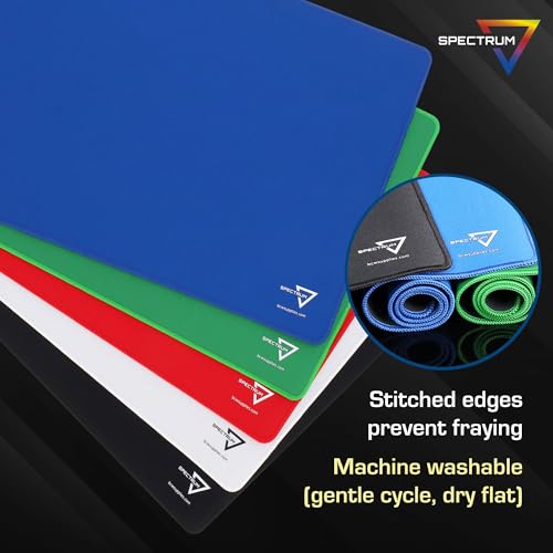 BCW Spectrum Playmat – Blue (24" x 14") – Stitched Edges, Machine Washable Polyester for TCG & Tabletop Gaming