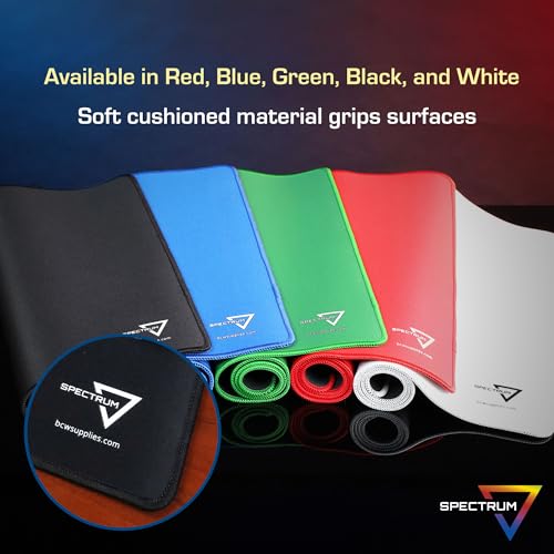 BCW Spectrum Playmat – Blue (24" x 14") – Stitched Edges, Machine Washable Polyester for TCG & Tabletop Gaming