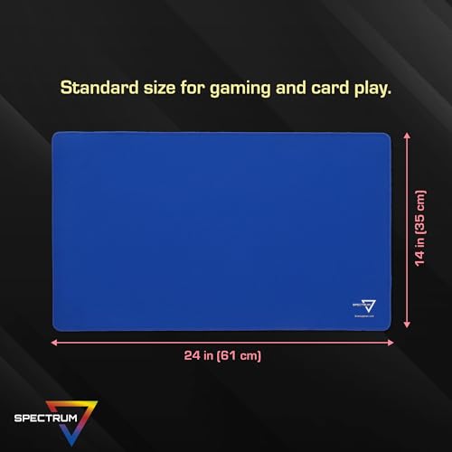 BCW Spectrum Playmat – Blue (24" x 14") – Stitched Edges, Machine Washable Polyester for TCG & Tabletop Gaming