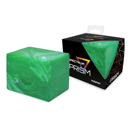 BCW Spectrum Prism Deck Case - Jade Green - Holds 100 Double-Sleeved Cards - Secure Snap Closure