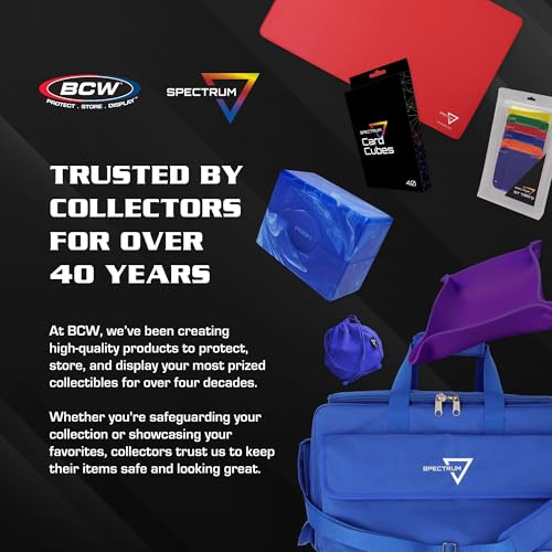 BCW Spectrum Prism Deck Case – Electric Blue, Holds 100 Double-Sleeved Cards with Secure Snap Closure