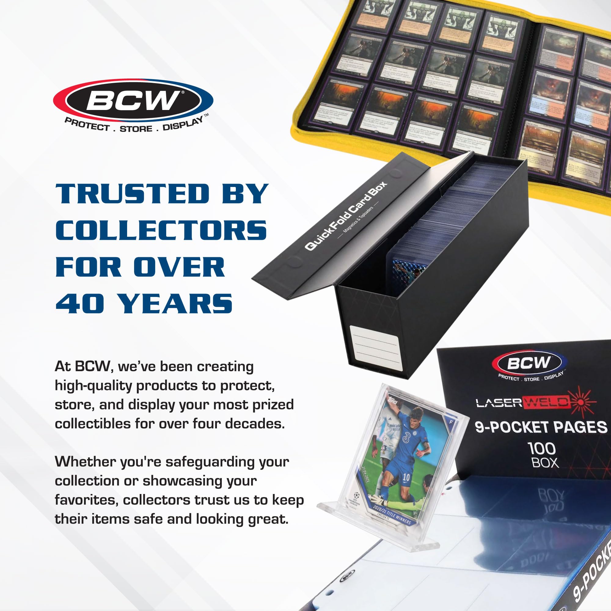 BCW Standard 3x4 Toploaders – Rigid PVC Card Holders for Trading Cards, 25-Pack