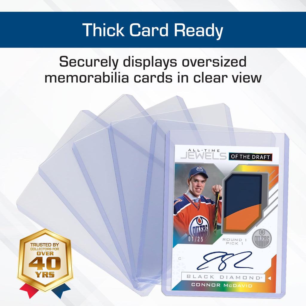 BCW Thick Card Topload Holder 10-Pack – 168pt Rigid PVC for Relic & Patch Cards