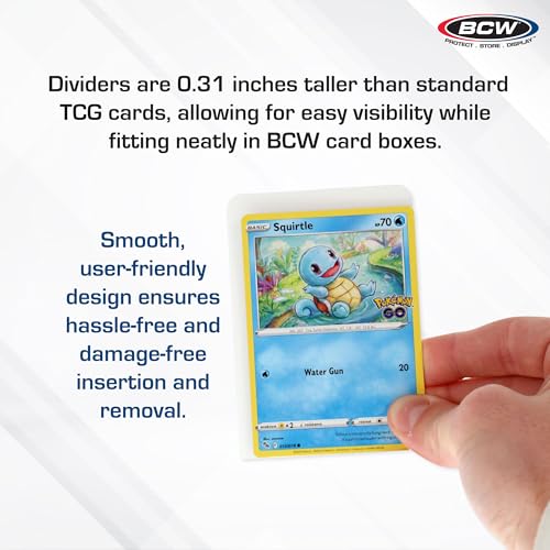 BCW Trading Card Dividers 50 Pack – Archival Plastic with Write-On Tabs for 3200 & 5000 Boxes