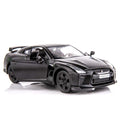BDTCTK 1:36 Scale Nissan GTR R35 Die-Cast Pullback Car – Zinc Alloy Toy for Kids Ages 4-6 (Black)