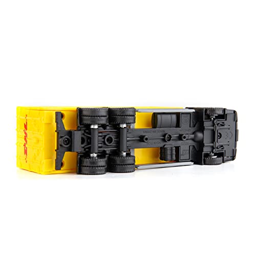 BDTCTK DHL Container Truck Die-Cast Model Toy - 5.5-Inch Collectible Vehicle with Opening Doors, Zinc Alloy & Plastic, for Kids and Adults