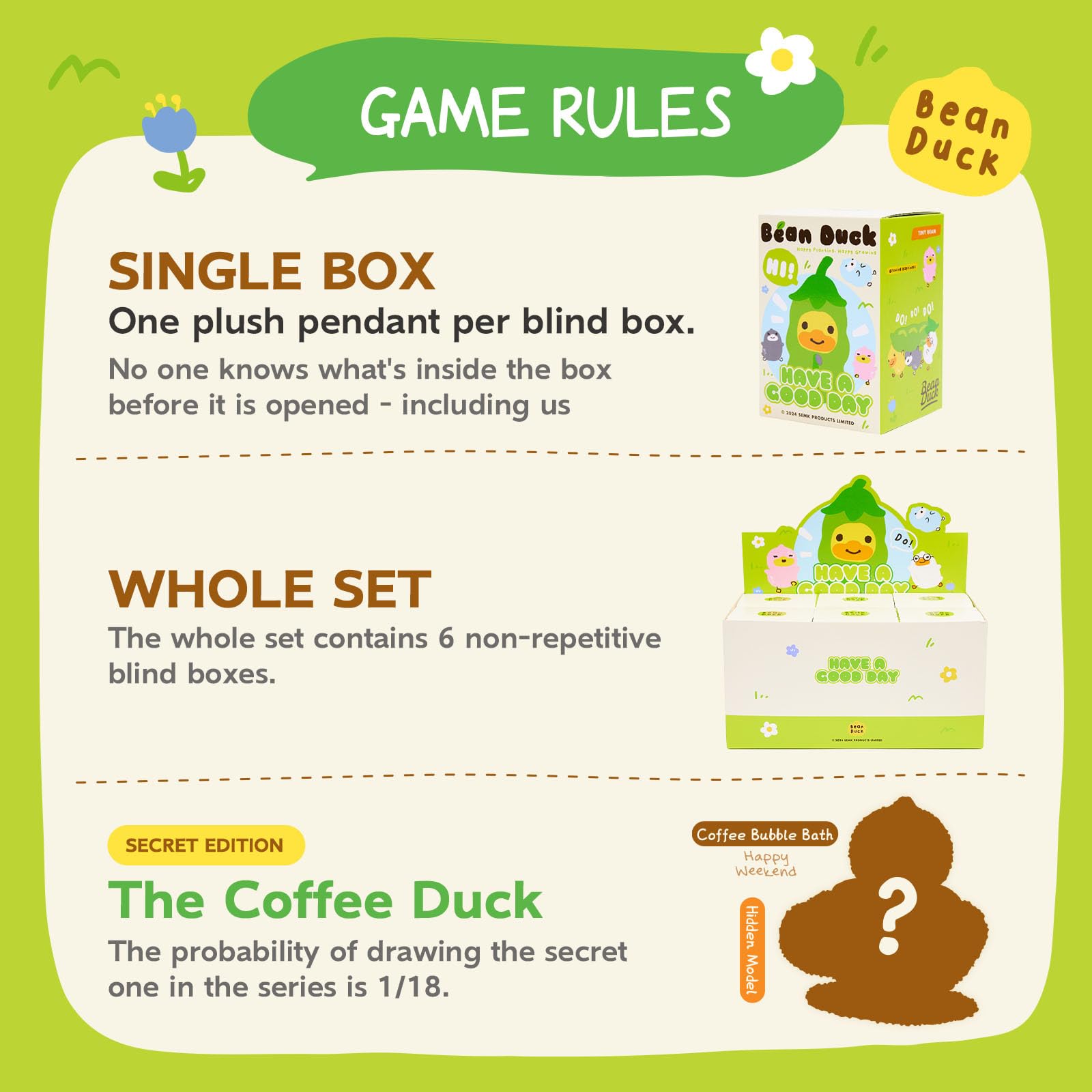 B.Duck Bean Duck Blind Box Plush Keychain – Cute Collectible Toy with Hidden Secret Edition