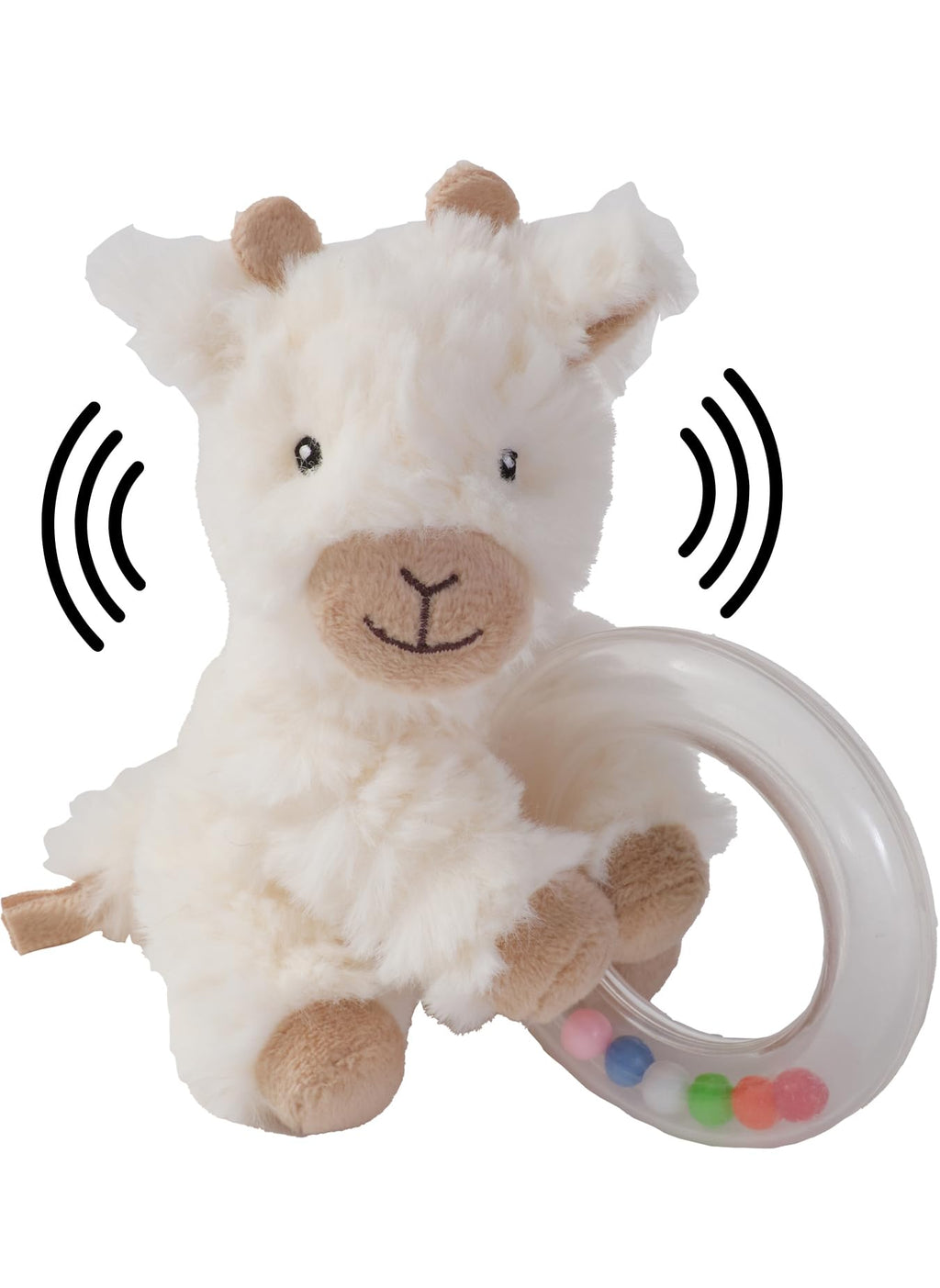 Bearington Lil' Lofty 5.5-Inch Plush Giraffe Rattle – Soft Jingle Toy for Newborns 0-6 Months