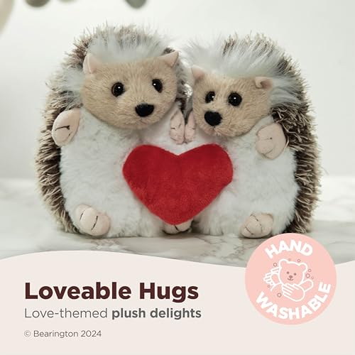 Bearington Lovie & Dovie Hedgehog Plush Set - 5.5" Soft Valentine's Day Stuffed Animals for Kids and Loved Ones