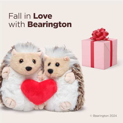 Bearington Lovie & Dovie Hedgehog Plush Set - 5.5" Soft Valentine's Day Stuffed Animals for Kids and Loved Ones