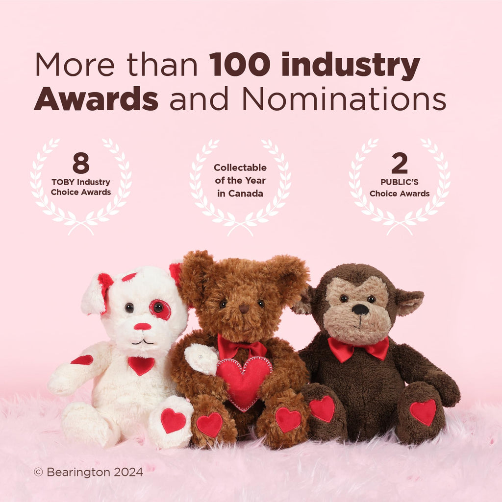 Bearington Lovie & Dovie Hedgehog Plush Set - 5.5" Soft Valentine's Day Stuffed Animals for Kids and Loved Ones