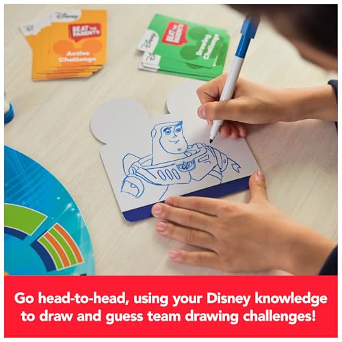 Beat the Parents Disney Edition Board Game – 150 Drawing & Active Challenges for Kids & Adults