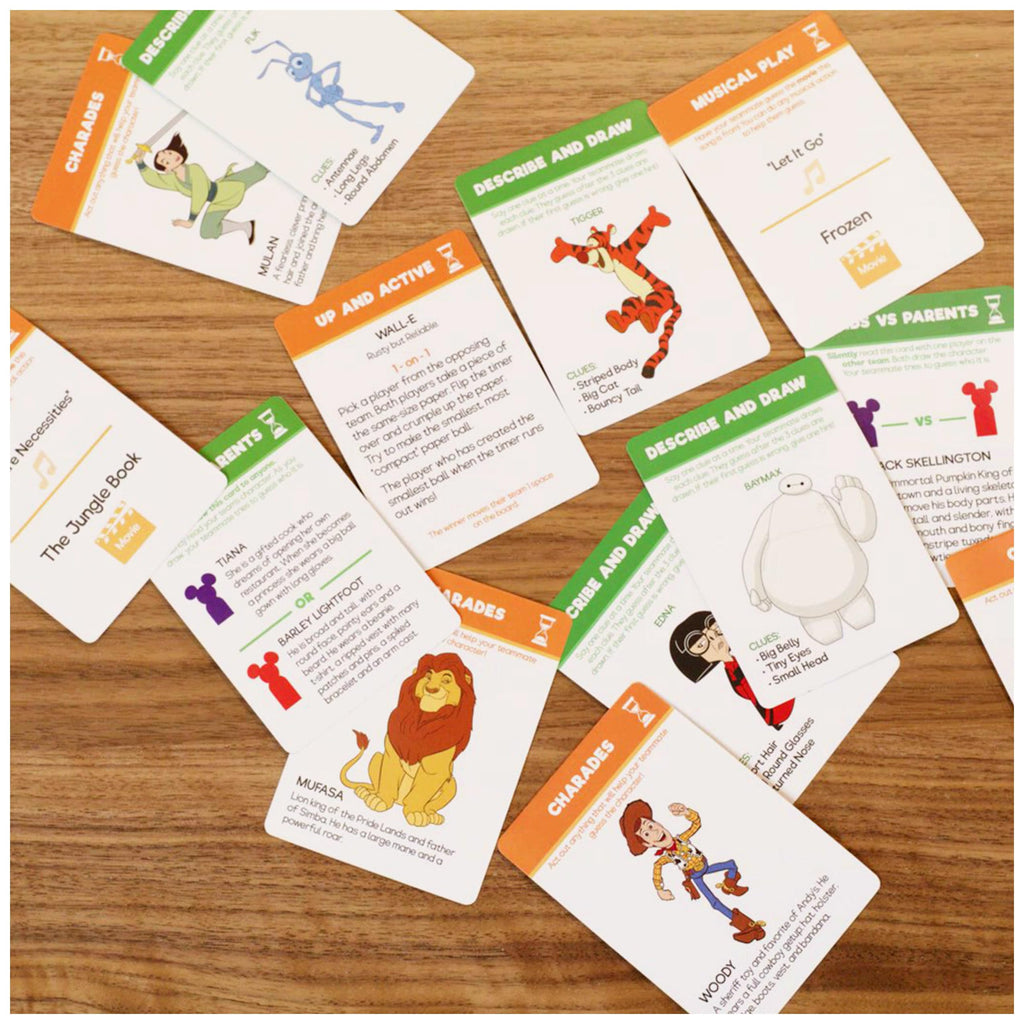 Beat the Parents Disney Edition Board Game – 150 Drawing & Active Challenges for Kids & Adults
