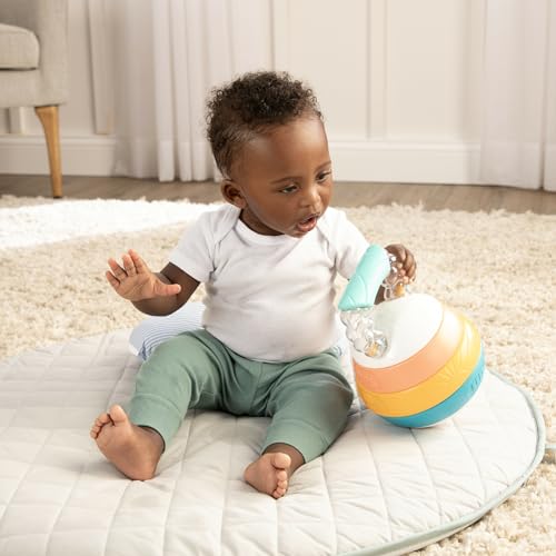 BEBÉ FUERTE Stack and Count Kettlebell Activity Toy – Bilingual Stacking Rings for Babies 6 Months+