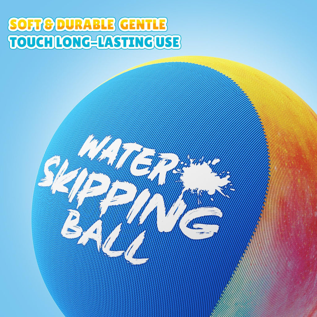 BebouToye Water Skipping Balls 3-Pack – Silicone Water Bounce Balls for Pool, Lake, Beach Fun for Kids and Adults