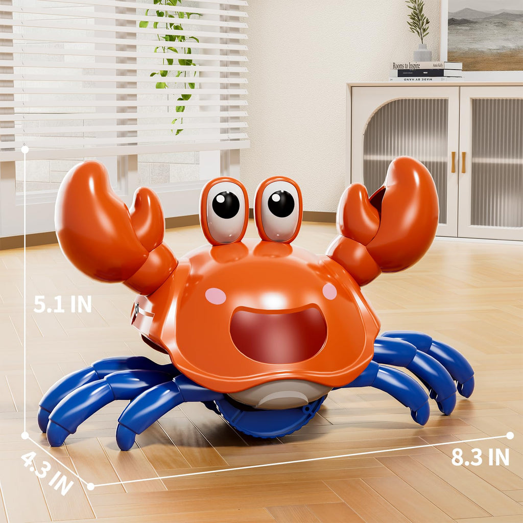 Beby Buty Crawling Crab Baby Toy – Rechargeable Tummy Time & Walking Toy with Music and Lights