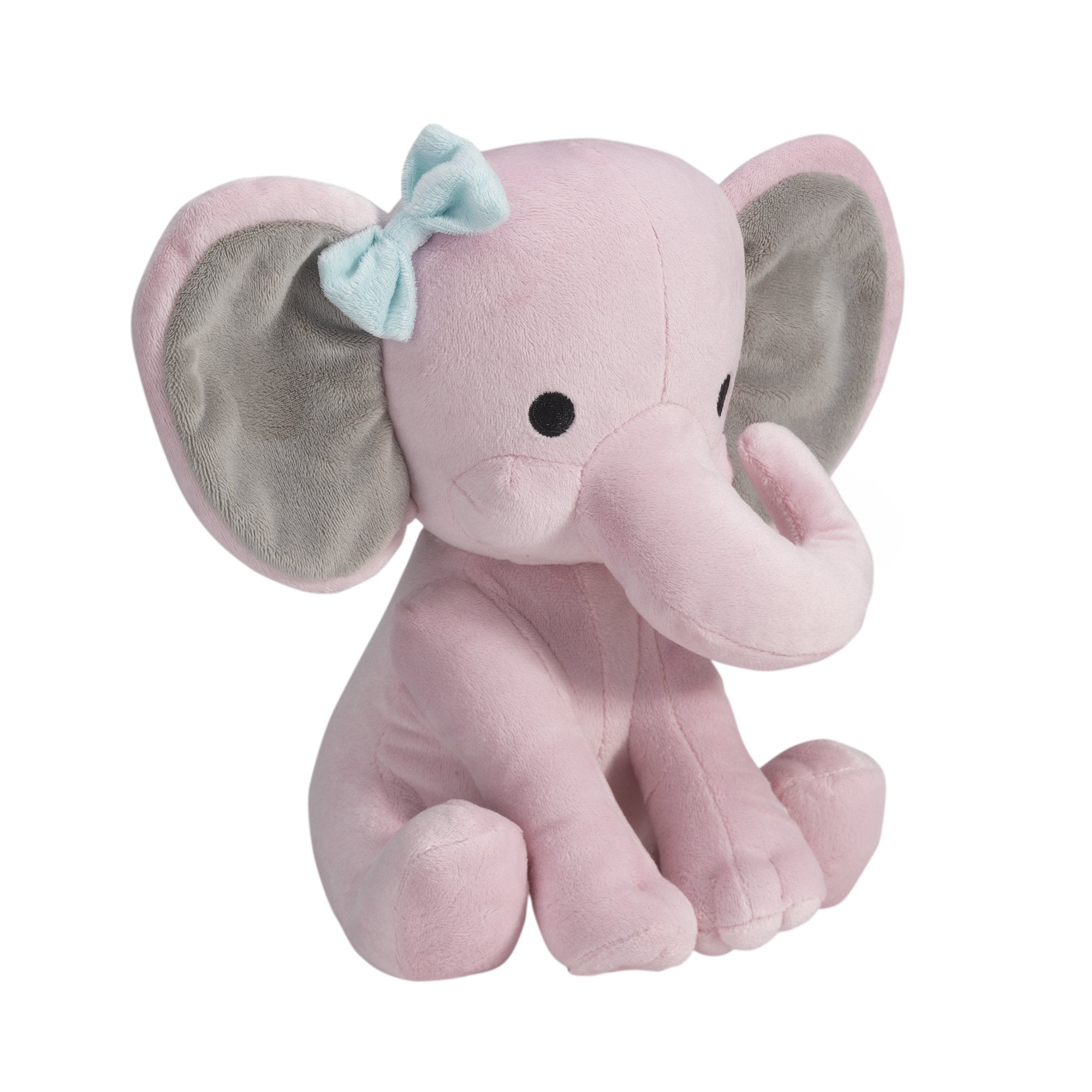 Bedtime Originals Twinkle Toes Hazel Pink Elephant Plush, 10 Inches, Machine Washable
