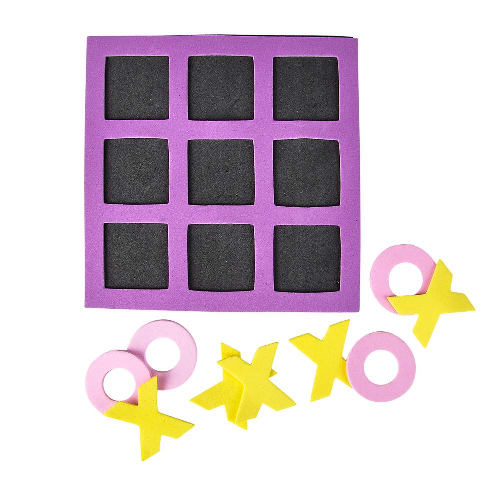 Bedwina 24-Pack Foam Tic Tac Toe Mini Games - Bulk Party Favors for Kids, 5x5 Boards, Travel-Friendly