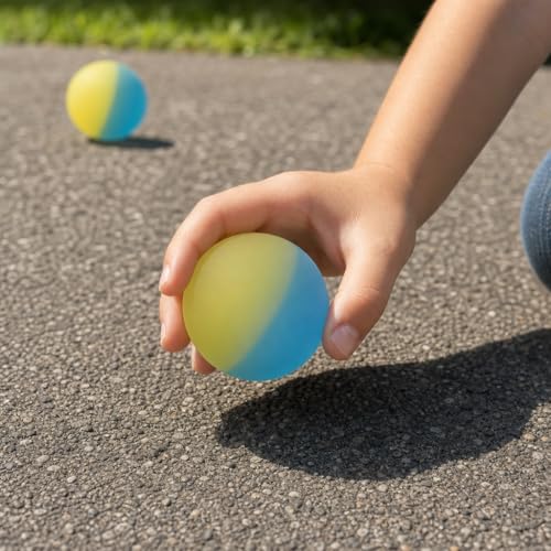 Bedwina Jumbo Super Bouncy Balls - 2.35 Inch (60mm) Pack of 6 - Bright Neon Colors for Party Favors & Carnival Prizes