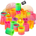 Bedwina Rainbow Spring Toy Assortment – 50-Pack of Mini Plastic Coil Springs for Party Favors