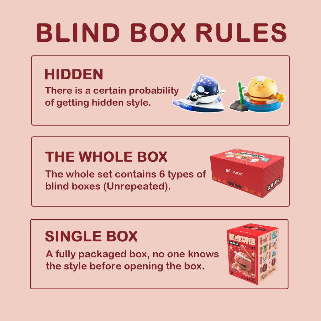 BEEMAI Lucky Wooden Fish Series 1 Blind Box – Random Collectible Figure (2.6-3.5 in), Hand-Painted PVC/ABS, Hidden Editions