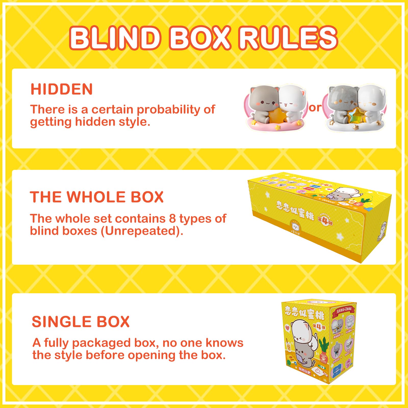 BEEMAI Mitao Cat Love is Like A Peach Series Blind Box - Kawaii Collectible Figures