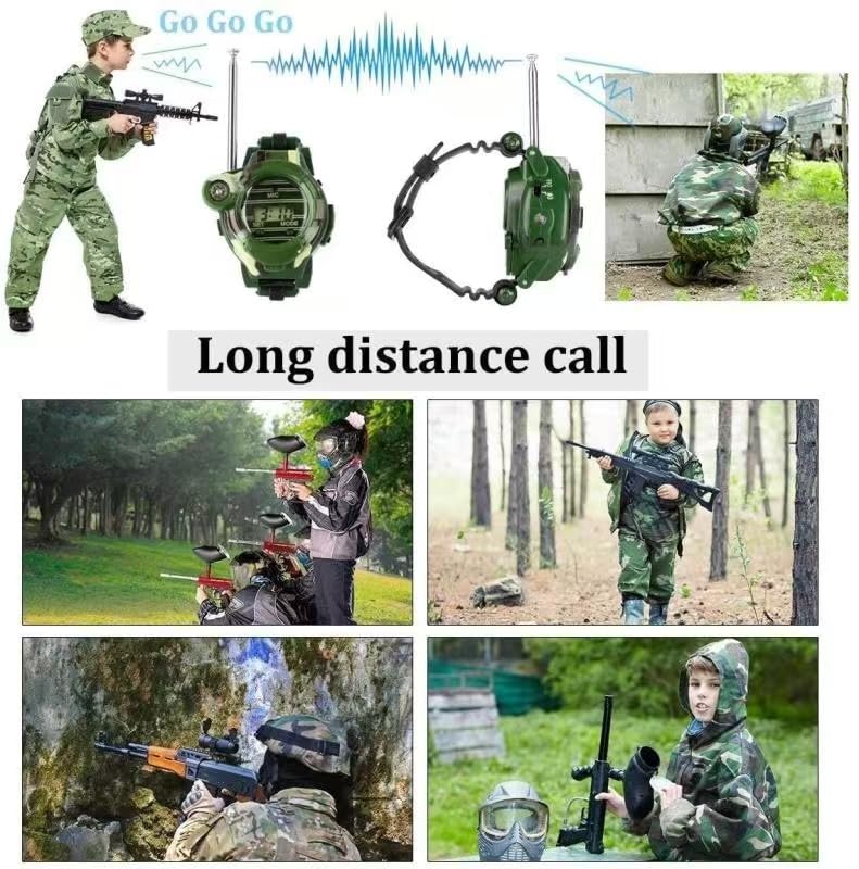 Beenavee Walkie Talkie Watch for Kids – 2 Pack Spy Toy with 7 Functions, Up to 150m Range