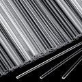 Beeveer 100 Pack Clear Acrylic Cake Pop Sticks 7.87 Inch – Reusable Flat Rods for Cupcake, Cookie, and Candy Decorations