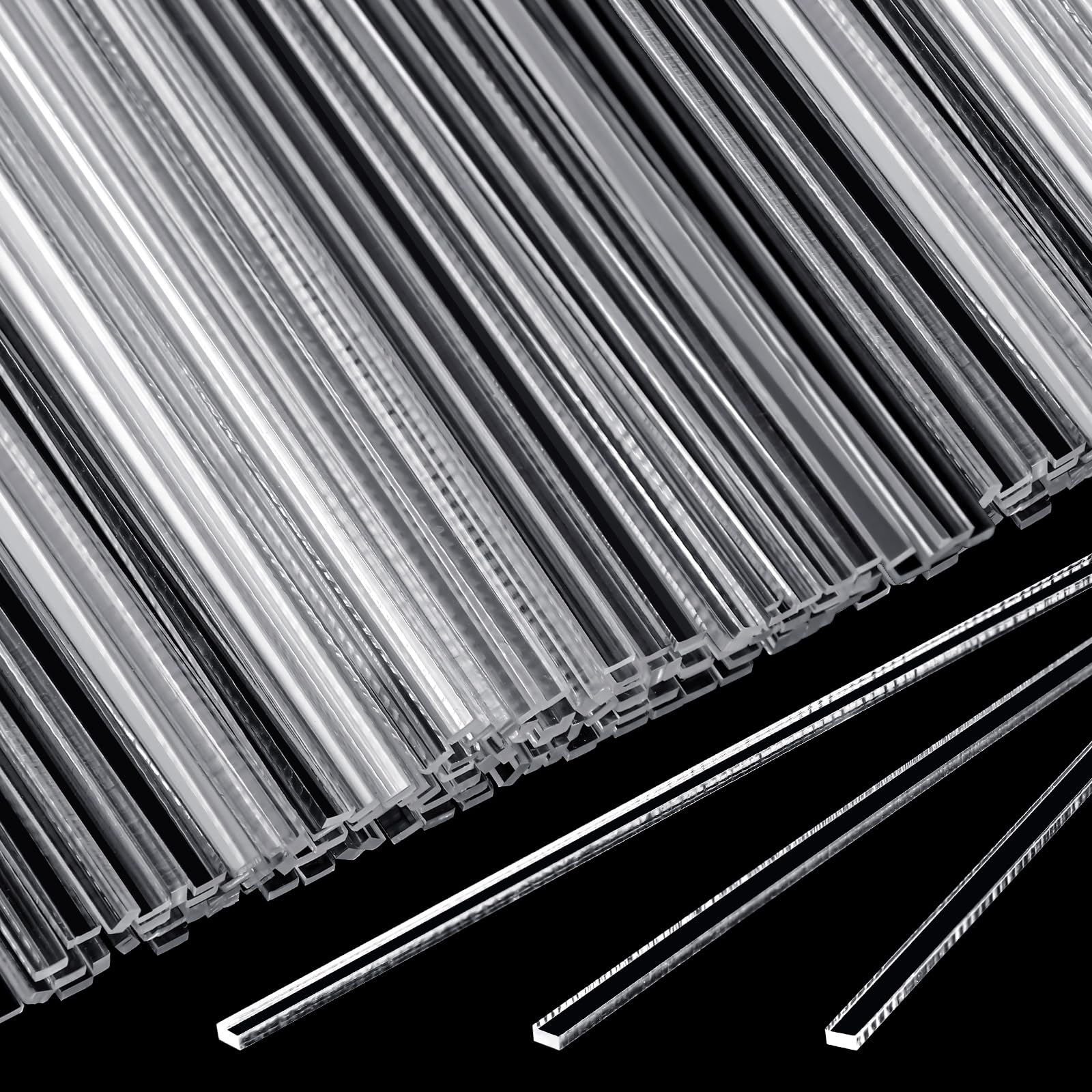 Beeveer 100 Pack Clear Acrylic Cake Pop Sticks 7.87 Inch – Reusable Flat Rods for Cupcake, Cookie, and Candy Decorations