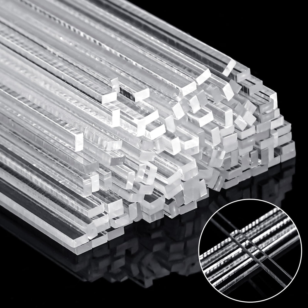Beeveer 100 Pack Clear Acrylic Cake Pop Sticks 7.87 Inch – Reusable Flat Rods for Cupcake, Cookie, and Candy Decorations