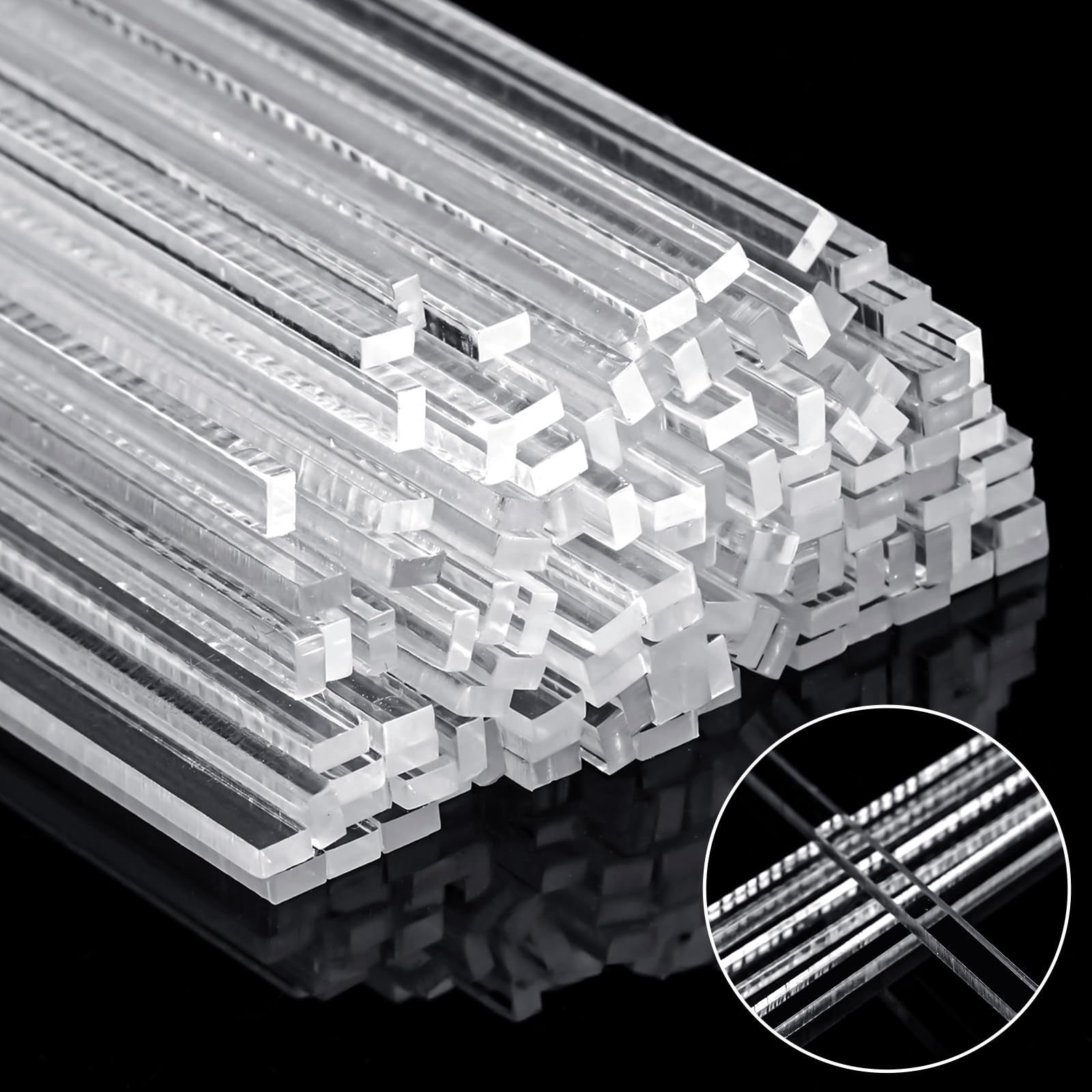 Beeveer 100 Pack Clear Acrylic Cake Pop Sticks 7.87 Inch – Reusable Flat Rods for Cupcake, Cookie, and Candy Decorations