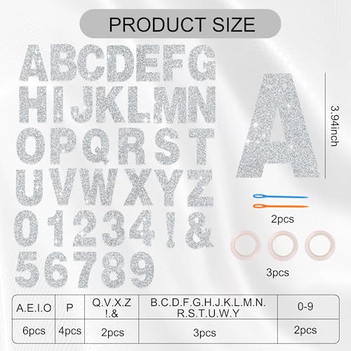 BEISHIDA 116 Pcs DIY Letter Banner Kit – Customizable Glitter Silver Letters & Numbers for Parties