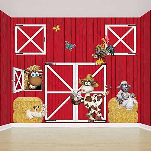Beistle Barn Door Props (2 Sheets) 33.5x65In Farm Party Decoration