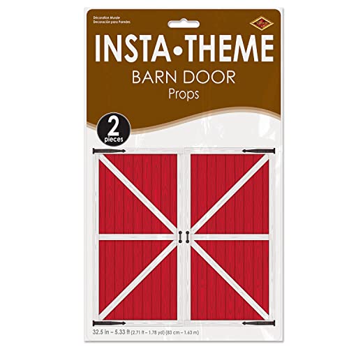 Beistle Barn Door Props (2 Sheets) 33.5x65In Farm Party Decoration