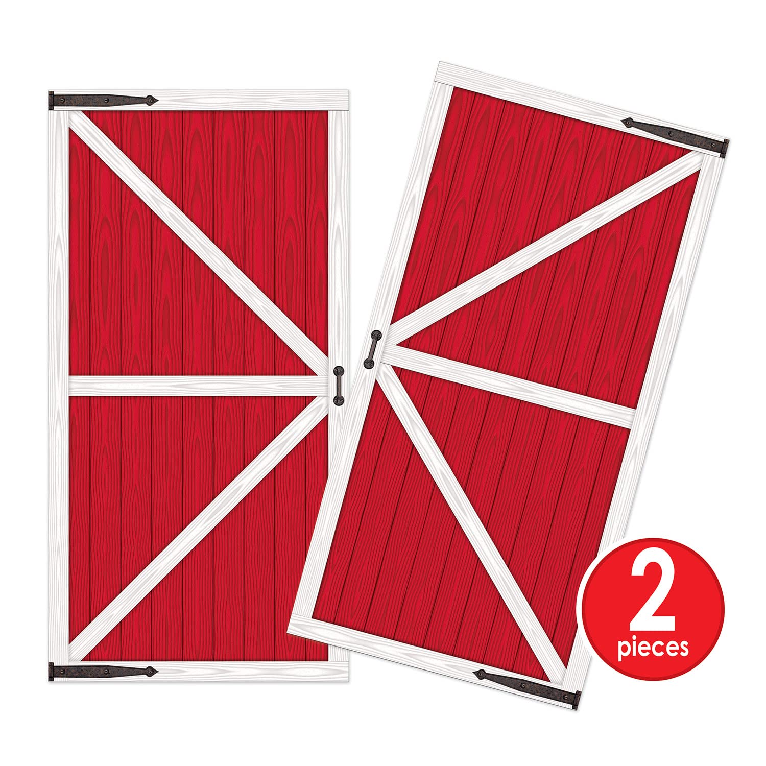 Beistle Barn Door Props (2 Sheets) 33.5x65In Farm Party Decoration