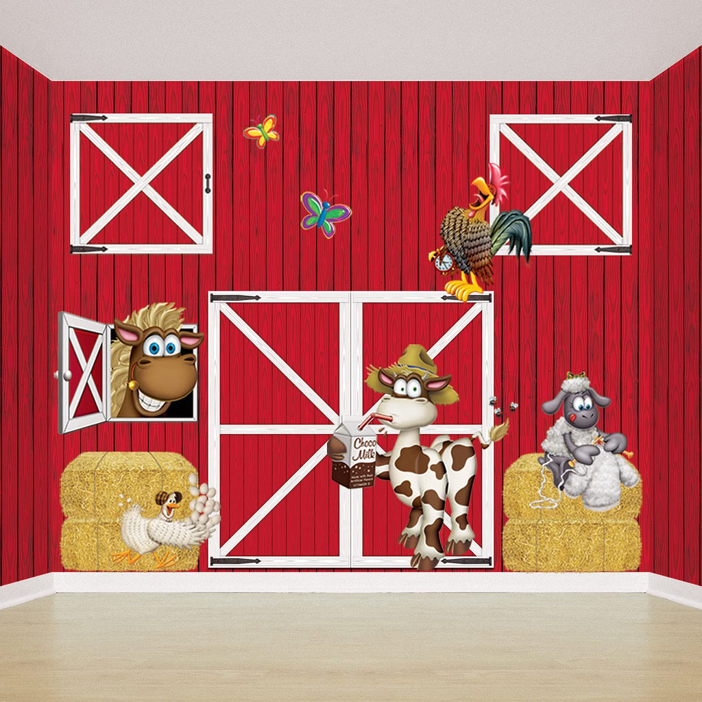 Beistle Barn Door Props (2 Sheets) 33.5x65In Farm Party Decoration