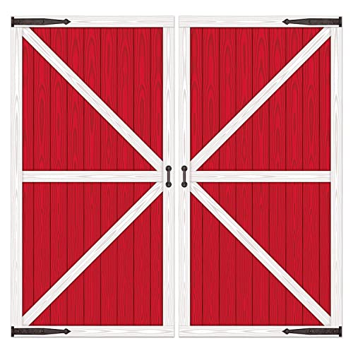 Beistle Barn Door Props (2 Sheets) 33.5x65In Farm Party Decoration