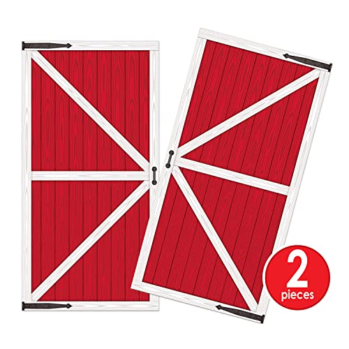 Beistle Barn Door Props (2 Sheets) 33.5x65In Farm Party Decoration