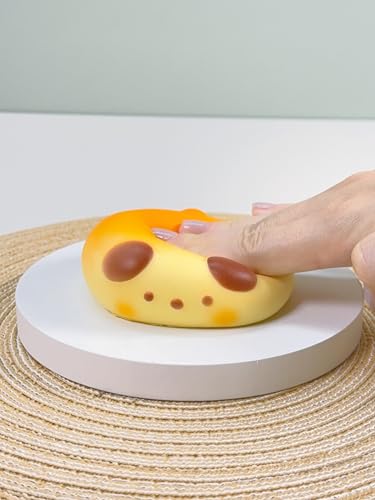 BELLYDOG Cute Animal Bread Series Squishy - Bread Dog Stress Toy, Food Grade TPR, Scented Soft Fidget Toy